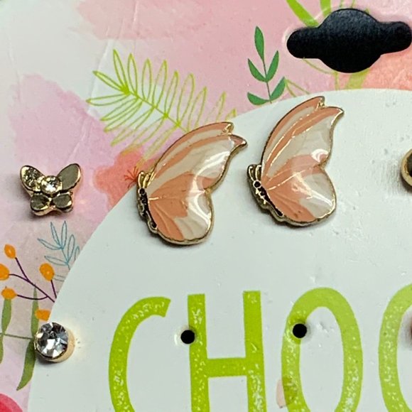 Stud Pierced Earrings Lot 16 Prs Heart Butterfly Owl Star Moon Pearl Love Flower - Picture 3 of 5